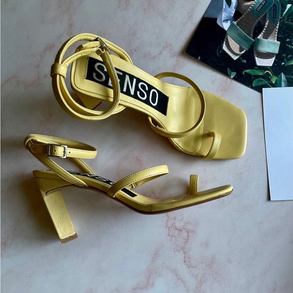 Senso leather heeled sandals, color: zest, size: 37 - Picture 4 of 10